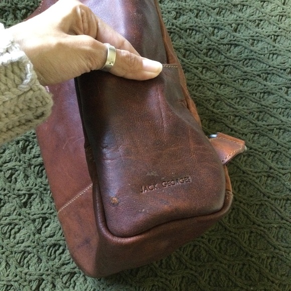 • MOVING LAST CHANCE 7/31/2024 • Jack Georges brown leather convertible backpack - Picture 5 of 6